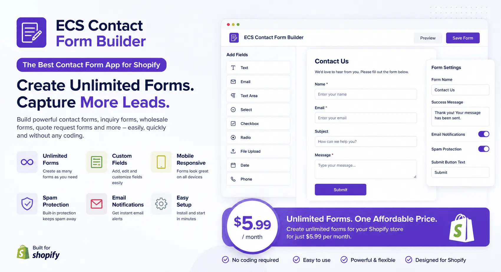 Best Shopify Form Builder for Unlimited Forms